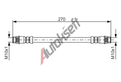 BOSCH Brzdov hadice - 270 mm BO 1987476493, 1 987 476 493