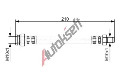 BOSCH Brzdov hadice - 210 mm BO 1987476502, 1 987 476 502