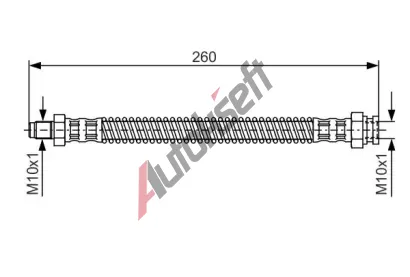 BOSCH Brzdov hadice - 260 mm BO 1987476522, 1 987 476 522