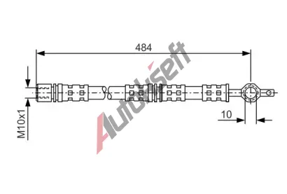 BOSCH Brzdov hadice - 484 mm BO 1987476551, 1 987 476 551