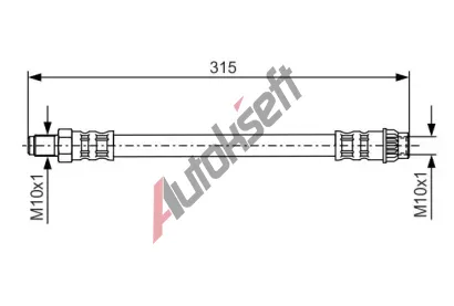 BOSCH Brzdov hadice - 315 mm BO 1987476558, 1 987 476 558