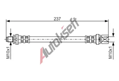 BOSCH Brzdov hadice - 237 mm BO 1987476564, 1 987 476 564