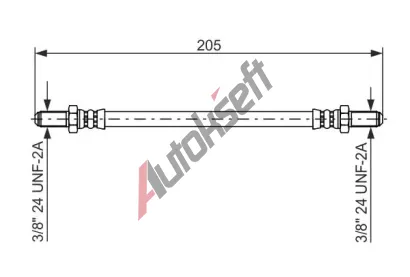 BOSCH Brzdov hadice - 205 mm BO 1987476575, 1 987 476 575