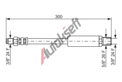 BOSCH Brzdov� hadice - 300 mm BO 1987476577, 1 987 476 577