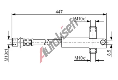 BOSCH Brzdov hadice - 447 mm BO 1987476614, 1 987 476 614