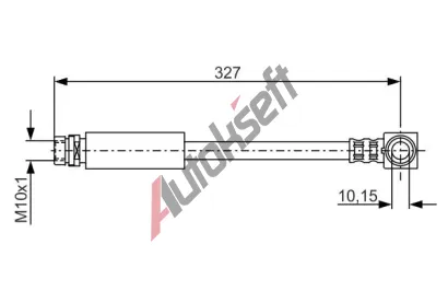 BOSCH Brzdov hadice - 327 mm BO 1987476625, 1 987 476 625