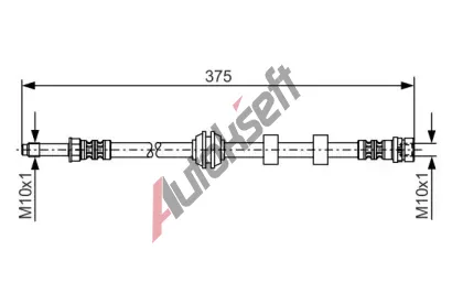 BOSCH Brzdov hadice - 375 mm BO 1987476626, 1 987 476 626