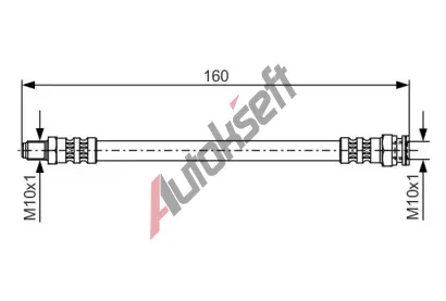 BOSCH Brzdov hadice - 160 mm BO 1987476629, 1 987 476 629