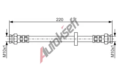 BOSCH Brzdov hadice - 220 mm BO 1987476633, 1 987 476 633