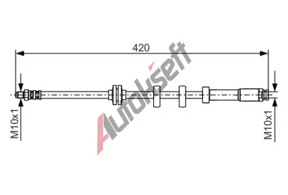 BOSCH Brzdov hadice - 420 mm BO 1987476637, 1 987 476 637