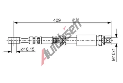 BOSCH Brzdov hadice - 409 mm BO 1987476644, 1 987 476 644