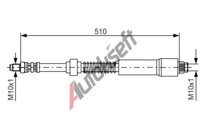 BOSCH Brzdov hadice - 510 mm BO 1987476675, 1 987 476 675