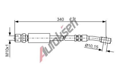 BOSCH Brzdov hadice - 340 mm BO 1987476691, 1 987 476 691