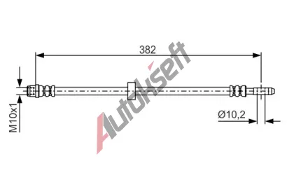 BOSCH Brzdov hadice - 380 mm BO 1987476696, 1 987 476 696