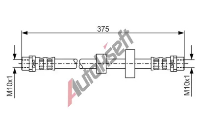 BOSCH Brzdov hadice - 375 mm BO 1987476698, 1 987 476 698