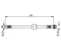 BOSCH Brzdov hadice - 380 mm BO 1987476700, 1 987 476 700