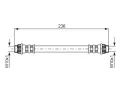 BOSCH Brzdov hadice - 236 mm BO 1987476703, 1 987 476 703