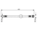 BOSCH Brzdov hadice - 420 mm BO 1987476704, 1 987 476 704