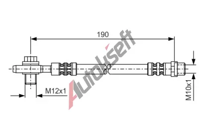 BOSCH Brzdov hadice - 190 mm BO 1987476719, 1 987 476 719