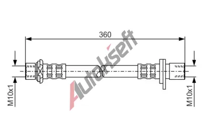 BOSCH Brzdov hadice - 360 mm BO 1987476726, 1 987 476 726