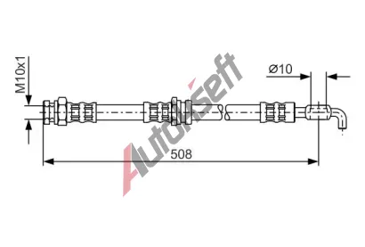 BOSCH Brzdov hadice - 508 mm BO 1987476733, 1 987 476 733