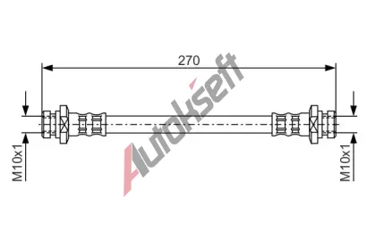 BOSCH Brzdov hadice - 270 mm BO 1987476737, 1 987 476 737