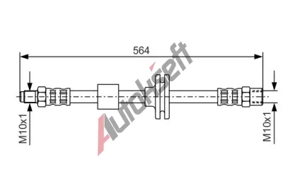 BOSCH Brzdová hadice - 564 mm BO 1987476752, 1 987 476 752  BOSCH Brzdová hadice - 564 mm BO 1987476752, 1 987 476 752