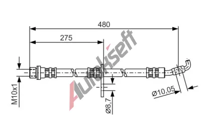 BOSCH Brzdov hadice - 480 mm BO 1987476757, 1 987 476 757