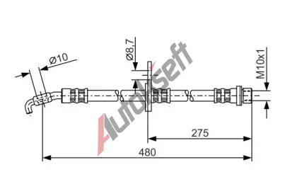BOSCH Brzdov hadice - 480 mm BO 1987476758, 1 987 476 758