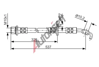 BOSCH Brzdov hadice - 537 mm BO 1987476782, 1 987 476 782