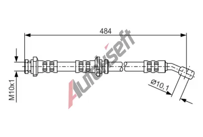 BOSCH Brzdov hadice - 484 mm BO 1987476801, 1 987 476 801