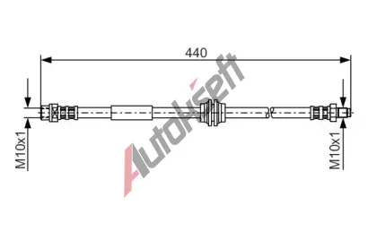 BOSCH Brzdov hadice - 440 mm BO 1987476808, 1 987 476 808