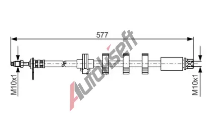 BOSCH Brzdov hadice - 577 mm BO 1987476809, 1 987 476 809