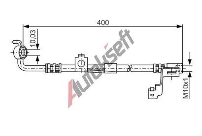 BOSCH Brzdov hadice - 400 mm BO 1987476815, 1 987 476 815