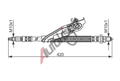 BOSCH Brzdov hadice - 420 mm BO 1987476816, 1 987 476 816