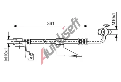 BOSCH Brzdov hadice - 361 mm BO 1987476821, 1 987 476 821