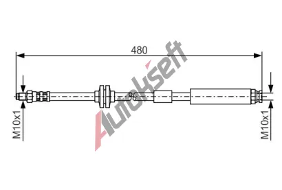 BOSCH Brzdov hadice - 480 mm BO 1987476824, 1 987 476 824