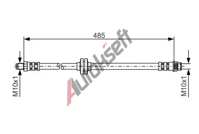 BOSCH Brzdov hadice - 485 mm BO 1987476827, 1 987 476 827