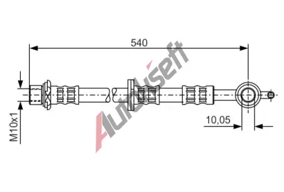 BOSCH Brzdov hadice - 540 mm BO 1987476833, 1 987 476 833