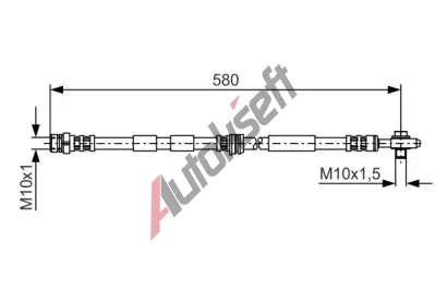 BOSCH Brzdov hadice - 580 mm BO 1987476849, 1 987 476 849