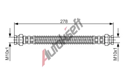 BOSCH Brzdov hadice - 278 mm BO 1987476850, 1 987 476 850