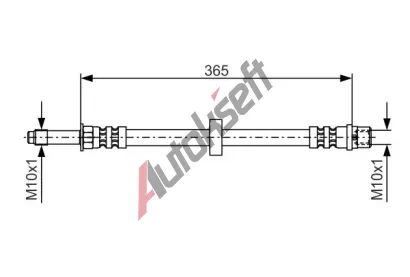 BOSCH Brzdov hadice - 365 mm BO 1987476851, 1 987 476 851