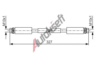 BOSCH Brzdov hadice - 385 mm BO 1987476856, 1 987 476 856