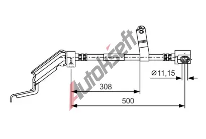 BOSCH Brzdov hadice - 500 mm BO 1987476866, 1 987 476 866