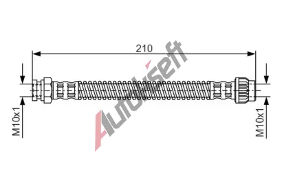 BOSCH Brzdov hadice - 210 mm BO 1987476867, 1 987 476 867