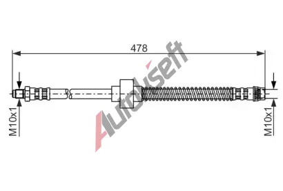 BOSCH Brzdov hadice - 478 mm BO 1987476868, 1 987 476 868