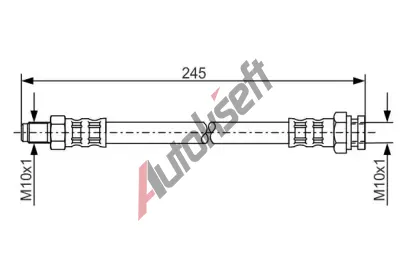 BOSCH Brzdov hadice - 245 mm BO 1987476876, 1 987 476 876