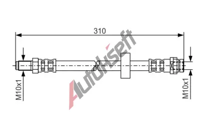 BOSCH Brzdov hadice - 310 mm BO 1987476883, 1 987 476 883