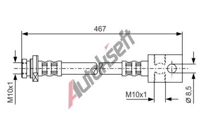 BOSCH Brzdov� hadice - 467 mm BO 1987476903, 1 987 476 903