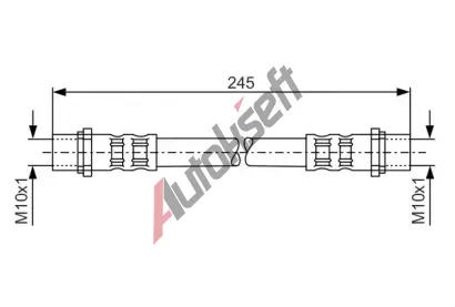 BOSCH Brzdov hadice - 245 mm BO 1987476904, 1 987 476 904